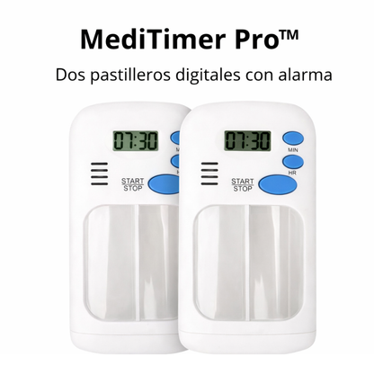 MediTimer Pro™ | Pastillero Digital con Alarma Inteligente